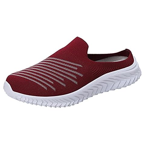 Guanghuansishe Womens Trainers Mesh Athletic Walking Gym Running Elastic Lightweight Shoes Athletic Walking Shoe Ladies Trainers Lightweight Breathable Casual Mesh Sneakers Cover