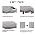 Easy-Going Patio Sofa UV Resistant Outdoor Couch Bicolor 3-Seater Bench Waterproof Furniture Cover with Reflective Hemming (88Wx37Dx35H inch, Gray/Dark Gray)