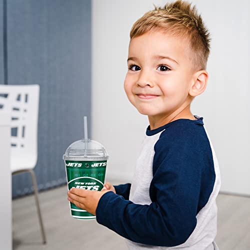 Image of Rico Industries NFL Football Rookie of The Year 12oz Acrylic Tumbler, Youth Tumbler with Swirly Straw