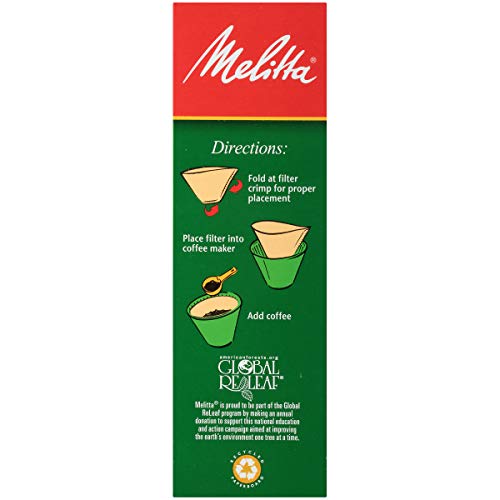 Melitta #2 Cone Coffee Filters, Bamboo, 80 Count #TOP4