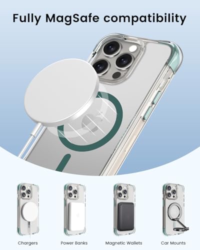 Coque iPhone 14 Pro anti-chocs magnétique dos transparent coque de protection rigide