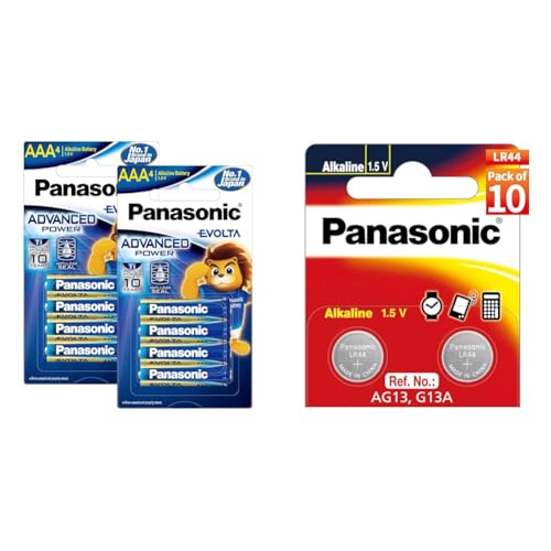 Image of Panasonic Evolta AAA Alkaline Advanced Power, Extra Power Formula, no Mercury add, Anti-Leak Seal, P