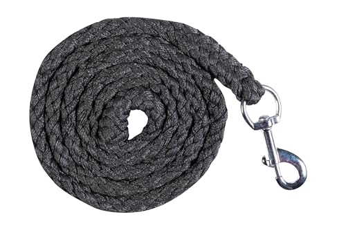 Corde gris foncé HKM de 180 cm idéale pour l'attache aux écuries