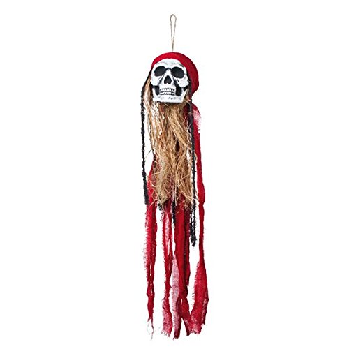 Boland Totenkopf-Deko Pirat – Ca. 90 Cm Lang Mit Rotem Kopftuch, Für Mottopartys