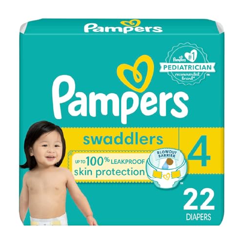 Image of Pampers Swaddlers Diapers - Size 4, 22 Count, Ultra Soft Disposable Baby Diapers