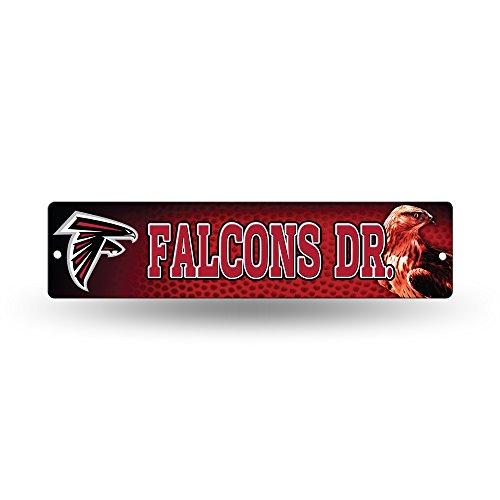 Rico Industries NFL Atlanta Falcons 16-Inch Plastic Street Sign Décor