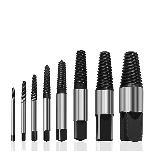 8pcs Screw Extractor Tools Damaged Screw Remove Take Out The Broken Pipe Drill Bits Broken Water Pipe Remover Set