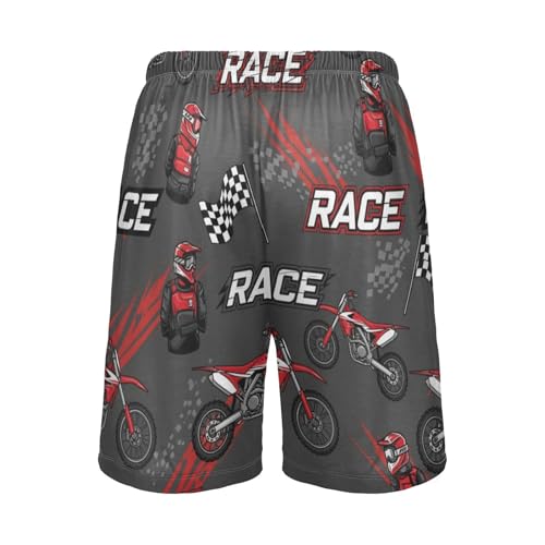 J JOYSAY Motorcycle Race Red Pajama Shorts Mens Lounge Sleep Shorts Super Soft Men Pajama Bottoms3