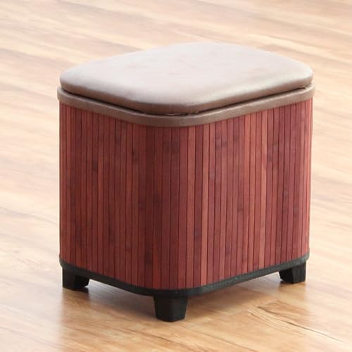 Taburete otomano de almacenamiento con asiento acolchado, banco versátil para sala de estar, dormitorio y pasillo
