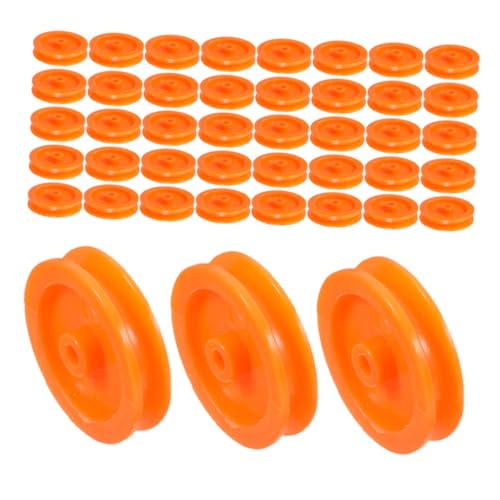 MAGICLULU 50pcs Plastic Pulley for Rc Car and Plane Toys Smooth Sliding Replacement Parts for Modifications and Repairs and Efficient Plastic Design