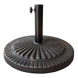 Island Umbrella 31-lb Weather-Resistant Poly Resin Umbrella Base – Heavy Duty...