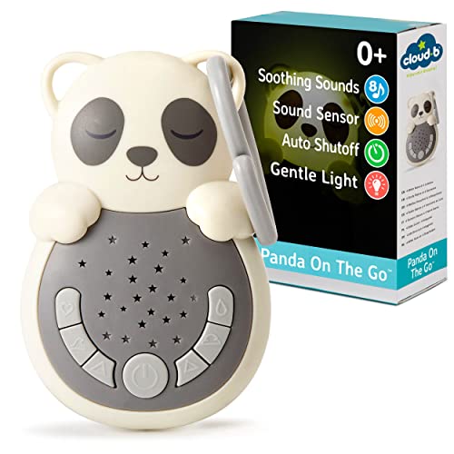 Cloud b Travel Comforting Sound Machine w/ Calming Light | 4 White Noise and 4 Lullabies | Re-Activating Smart Sensor | Sweet Dreamz On the Go™ - Panda Cloud b Travel Comforting Sound Machine w/ Calming Light | 4 White Noise and 4 Lullabies | Re-Activating Smart Sensor | Sweet Dreamz On the Go™ - Panda