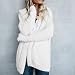 Damen Winter Fleecejacke Lose Warm Cardigan Mantel Kapuze Oberbekleidung Damen dick weich für Sherpa Pullover Casual Langarm Übergröße Herbst (XL Weiß)