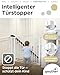 Geuther Türschutzgitter Easylock Flatstep Schwarz I Treppenschutzgitter zum Klemmen oder Bohren I Breite 118-125 cm I Türschutz für Ihr Baby & Haustier I Kinderschutzgitter beidseitig öffnend