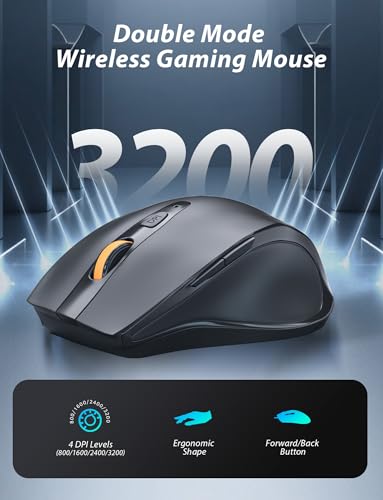 Image of Wireless Mechanical Gaming Keyboard and Mouse Combo, 98 Keys RGB Backlit Rechargeable 2000mAh Battery, 3-Mode BT5.0 /2.4G /USB-C (Pink)