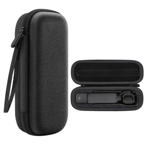 Image of Action Pro Portable Carrying Case Compatible with DJI Osmo Pocket 3, Hard EVA Shockproof Travel Storage Case, Water-Resistant Protective Bag with Wrist Strap & Mesh Pocket, Black