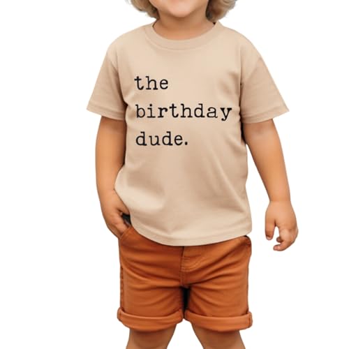 Birthday Boy Shirt Birthday Dude Tshirt 2nd 3rd 4th 5th 6th Toddler Boys B-Day Party Tee Tops