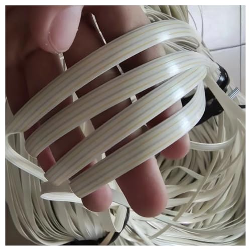 Tolospace Cesta plana de mimbre sintético de ratán sintético para muebles de patio, silla, mesa, cesta de almacenamiento (8 mm)
