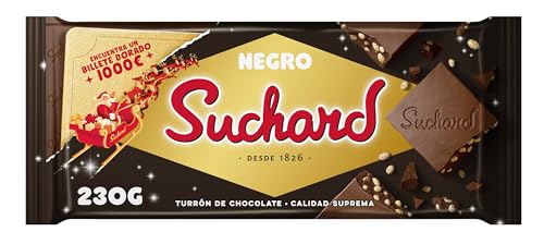 Suchard Turrón de Chocolate Negro con Arroz Inflado,...
