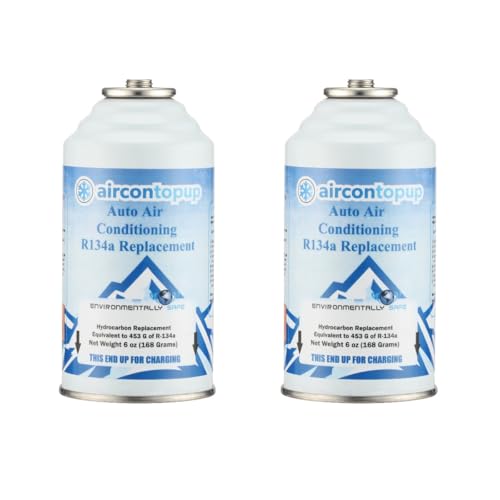 AirconTopup DIY Regas Car Aircon R134a Compatible Refrigerant x2 equivalent to 906g of R134a