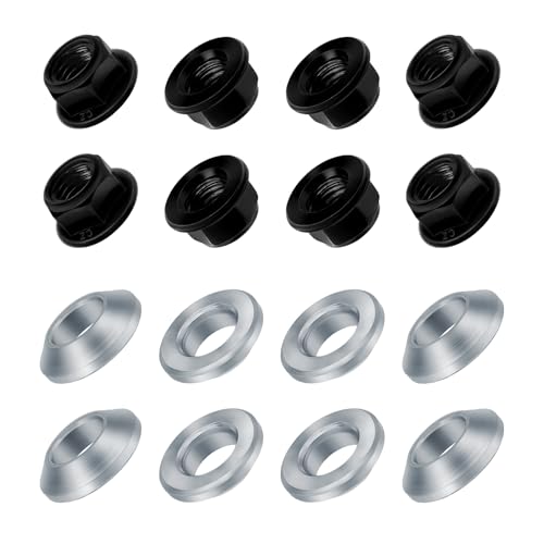 Image of 8pcs M10x1.25 Lug Nuts Flat Tapered for Yamaha Banshee 350 Raptor 350 Warrior 350 Grizzly 600 Raptor 660R for Honda ATC200X TRX250EX TRX400EX for Kawasaki Bayou 220 250 300 for Suzuki Kingquad