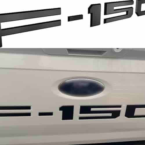 CHRSHN F150 尾门字母贴 - 适用于2021-2024款大号3D凸起标志浮雕贴，强力粘胶，哑光黑色