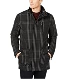 Ryan Seacrest Mens 3-in-1 Plaid Jacket, Black, Small