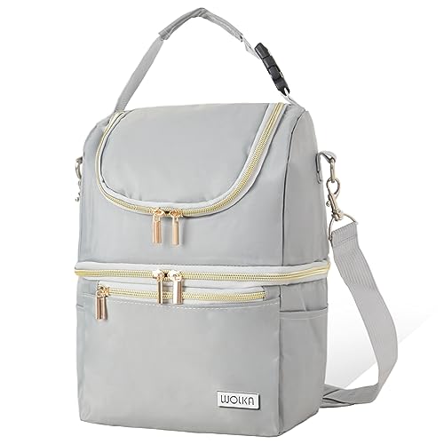 Wolka Insulated Baby Bottle Bag for Daycare,Breast Pump Bag,Breastmilk Cooler bag& Lunch Bag,Multi-Function Milk Bottle Storage Bags Fit for Dr. Brown, Comotomo, Philips, Nuk, Lansinoh