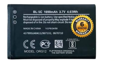 Image of Original BL-5C Battery for Nokia 1100 1101 1110 1110i 1112 1200 1208 1280 1600 1650 2310 2600 2700 3100 3110 3120 5130 6030 6230 6230i Battery with 6 Month Warranty***(G000311)