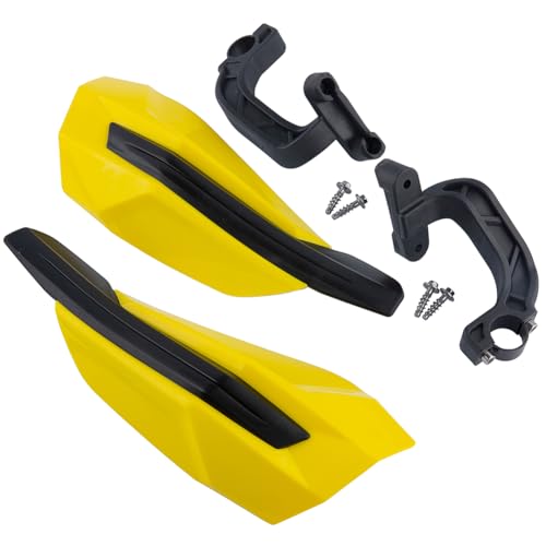 Protège-mains dirt pit bike QXBER jaune : finis les leviers cassés en cross