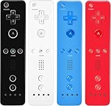 LeonDesigns Wii Controller 4er Pack - Wii Fernbedienung mit Silikonhülle und Handschlaufe -...