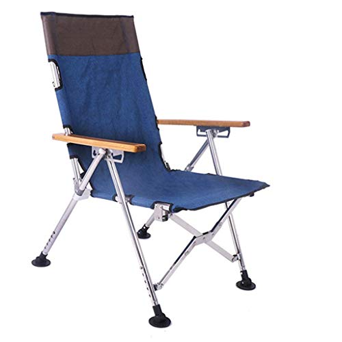 Taburete de acero inoxidable cómodo silla de pesca, plegable portátil al aire libre, silla de playa anfibia, taburete alargado de pierna 65 x 51 x 102 cm