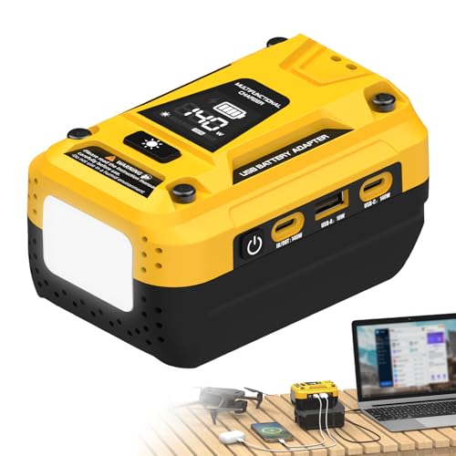 140W USB Battery Charger Adapter Compatible with DeWalt 20V Battery