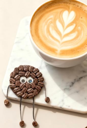 DIY Craft Kit-Eco-Friendly Coffee Bean Cartoon Fridge Magnets - Handmade Wooden Magnetic Decor for Coffee Nooks, Home & Café (Adult-Oriented) - image 2