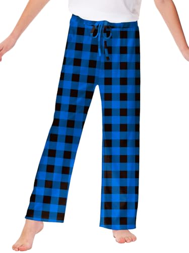Image of Remimi Girl Boy Plaid Pants Drawstring Summer Casual Loose Bottoms 5-14 Years