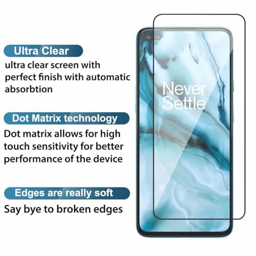 Image of POPIO Military-Grade Gorilla Tempered Glass For OnePlus Nord | 9H Hardness, Edge-to-Edge, Bubble-Free