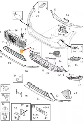 Calandre pare-chocs inférieure Volvo XC60 solution remplacement OE 32234933 - 4