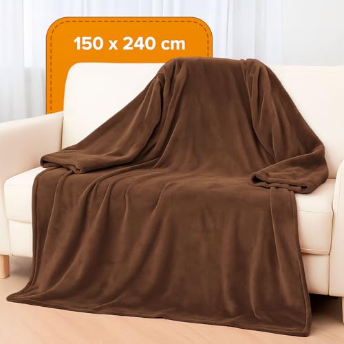Kuscheldecke XL mit Ärmeln - Bestickt mit Namen oder Wunschtext - extra große Flauschige Ärmeldecke - gemütliche Wohndecke - personalisiertes Geschenk für Männer und Frauen 150 x 240 cm silber