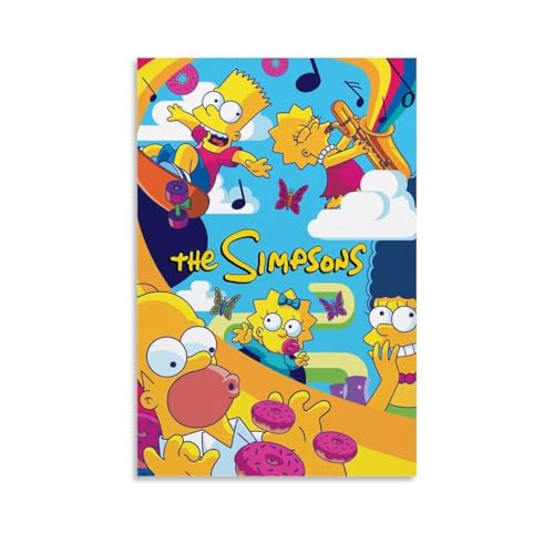 NJZUSA Lienzo decorativo de Los Simpson para decoración de