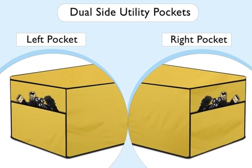 Image of The Furnishing Tree Polyester Waterproof & Dustproof Printer Cover - Compatible with Auto Duplex Laser Brother DCP-L2680DW Printers, Yellow , Dimensions in DxWxH - ( 40x42x26 CM)