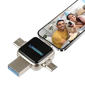 Unidad flash USB 3.0 de alta velocidad de 512 GB, memoria USB, portátil, almacenamiento externo de fotos de fácil copia de seguridad para teléfono/Android/PC/computadora portátil/tableta