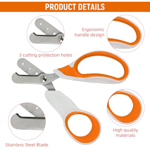 Image of Qpets Cat Nail Cutter, Cat Nail Clipper for Persian Cat, Cute Cat Nail Cutter with 3 Cutting Guarding Holes 1.5mm /2mm /3mm, Stainless Steel Cat Nail Trimmer Cat Nail Clipper Pet Nail Cutter