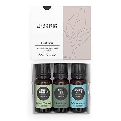 Edens Garden Aches & Pains Essential Oils 3 Pack, 10ml