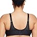 Full Figure Plus Size Custom Control Sports Bra Wirefree #1166 Solid Black