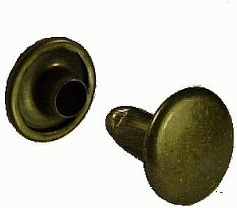 Amazon.com: Leather Rush Double Cap Steel Rivets Small Antique Brass 100pk
