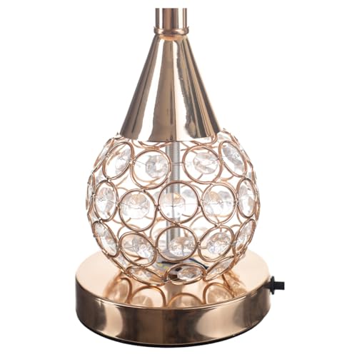 2 X Abajur Luminária Quarto Sala Criado Mudo Cristal Bivolt (Dourado)
