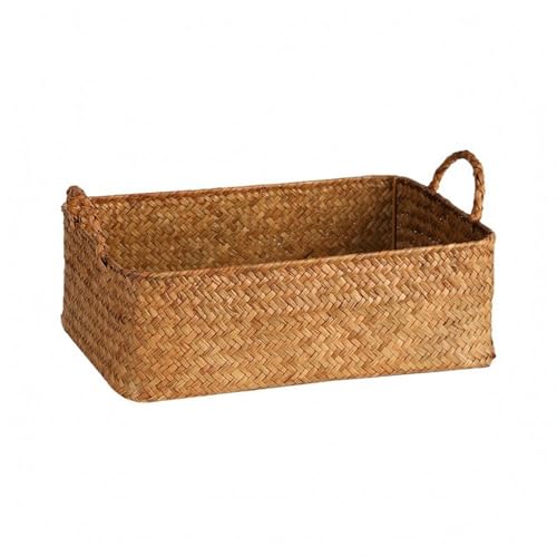 Panier paille tressé rectangulaire : ranger les placards profonds facilement - 2