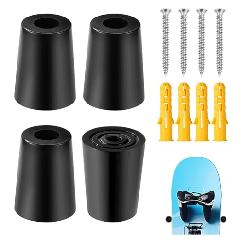 Sxmrmnx 4 perchas verticales de esquí con anclajes de expansión de tornillo, almacenamiento vertical de esquí para almacenar y mostrar tus esquís de forma segura