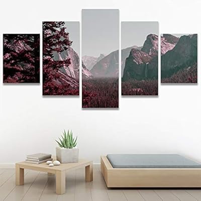 SIGNWIN 5 Panel Canvas Wall Art Modern Art...