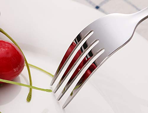 8 Inches Dinner Forks,Set Of 6 Stainless Steel Silverware Forks,Table Forks,Flatware Forks,Mirror Finish, Dishwasher Safe #TOP3